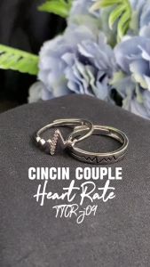 TINO TINO Cincin Couple Heart Rate J09 Cincin Wedding Ring Lamaran Murah