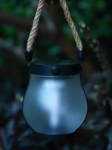 Outdoor Solar Flame Light Portable Rechargeable Waterproof Hanging Lantern for Camping Garden Decor