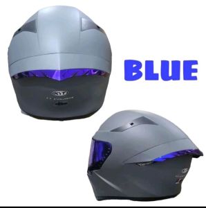 Spoiler Helm TTC Mini Iridium Warna Blue Tanduk fariasi Belakang KYT TTC mini Kecil