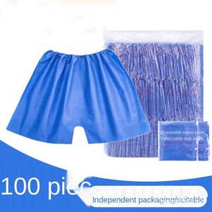 20Pcs 100pcs Disposable Men Massage Shorts For Foot Bath / Sweat Steam / Massage / Sauna blue