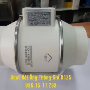 Quạt thông gió nối ống D125 quạt thông phòng cánh nhựa quạt nối ống gió phòng ngủ