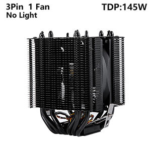 XUANFENG Twin Towers Black/White Themed Radiator 6 Heat Pipes Cooler CPU Fan Compatible LGA2011 1200 18xx 1700 115x 2066 x79 x99