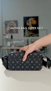 Leonardo Túi Đeo Chéo Da Nam CAMERA SUPER NEO Microfiber Họa Tiết Hươu Có Cánh Cao Cấp