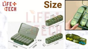 Travel Weekly Portable Pill Box 21 Grids | 3 Meals a Day | Medicine Dispenser 7-day | Bekas Ubat Pil