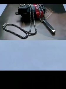 TERBARU KALUNG TITANIUM PRIA WANITA LIONTIN BALOK MODEL HIP HOP KOREA