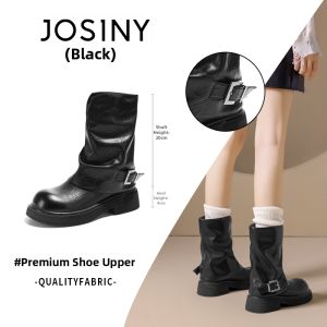 Josiny | Black Thick Sole Boots