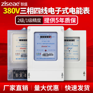 Zhisheng Three-Phase Four-Wire Electric Meter 380V Smart 100a Transformer Electronic Energy Meter Three Active Electric Meter