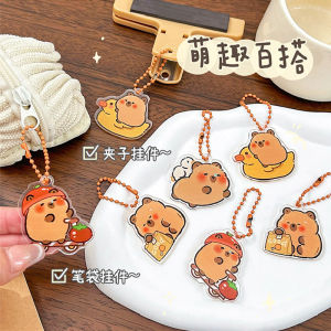Adorable Capybara Acrylic Keychain Backpack Pendant Creative Gift Cute Guinea Pig Eternal Series Small Decoration Item