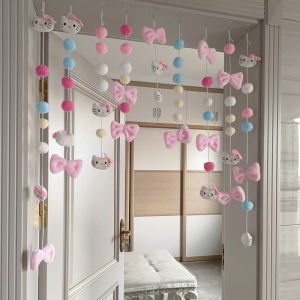 Đáng Yêu Hoạt Hình Kt Cat Doll Rèm Cửa Trang Trí Rèm Phân Vùng Ký Túc Xá Giường Dưới Rèm Vải Trang Trí Nhà Cửa