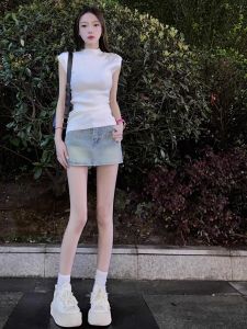 HUOLISI | Tight Fit Summer Sleeveless Knit Top
