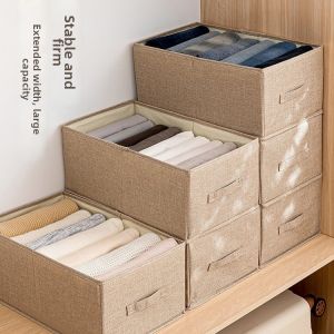 Cotton Linen Foldable Fabric Clothes Storage Box