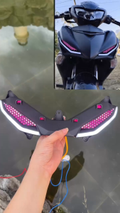 demi lưới tổ ong exciter 150 có viền led 1 màu zắc cắm như zin.