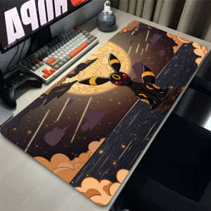 Bandai | Gaming Mouse Pad Black XXL Large P-pokemon Umbreon Desk Mat Anime Kawaii Eevee Keyboard Mats Laptop PC Gamer Cabinet Mousepad