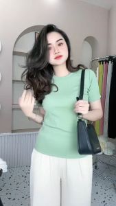 Áo Thun Nữ Cổ Tròn Tay Ngắn Chất Tăm Lạnh Mịn Mát Nhiều Màu Mặc Nhà Đi Chơi Đẹp Thời Trang Giá Rẻ Nhất Sale Ngay Tại Lazada