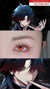 Softlens My Chiba Red Cupid 14.mm Natural Lens by Pinkin - soplen anime normal minus tinggi