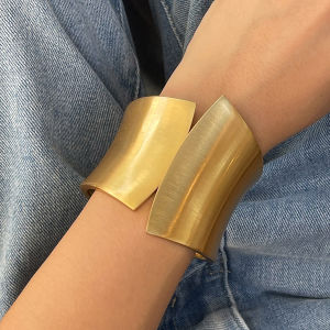 Ingemark | Exaggerated Alloy Wide Bangles for Women Vintage Irregular Open Cuff Armband Bracelets Party Jewelry