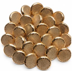 ISI 100 PCS Diameter 9 -11mm - Kancing Baju Jamur Emas Datar Bintik - KANCING JAMUR EMAS BINTIK