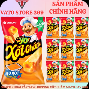 Bánh snack khoai tây TAYO xốt chấm có hũ xốt mayo cay gói 45g