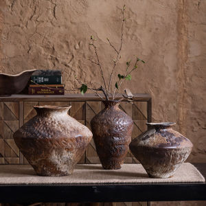 Vase Gốm Vintage Phong Cách Wabi-sabi