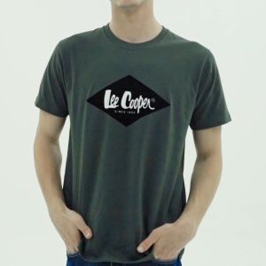 Lee Cooper T-Shirt Black Diamond Logo Velvet Olive