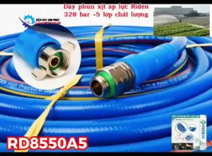 ỐNG DÂY XỊT THUỐC SÂU 8.5MM 5 LỚP CUỘN 50M 320 BAR DÙNG PHUN THUỐC DÂY XỊT RỬA XE ÁP LỰC CAO HIỆU RIDEN RD8550A5