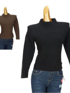 เสื้อสเวตเตอร์ถักคอปกสูงครึ่งตัวสำหรับผู้หญิง แขนยาว ทรงเข้ารูป นุ่ม สวมใส่สบาย ฤดูใบไม้ร่วง/ฤดูหนาว เสื้อผ้าทำงาน