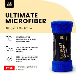 Ultimate Microfiber 400 gsm | Kilap Premium - Kain Lap Microfiber Motor Mobil Handuk Microfiber Poles 30x30 Mikrofiber Perawatan Kendaraan Car