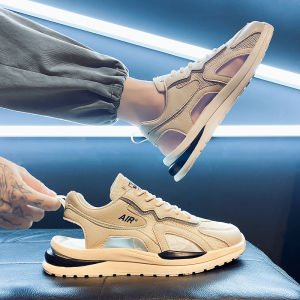 Mens Sandals 2025 New Summer Outdoor Wear Mesh Sports Driving Hollow Anti-slip Wear-resistant Toe Beach Slippers Breathable Casual Slip-ons