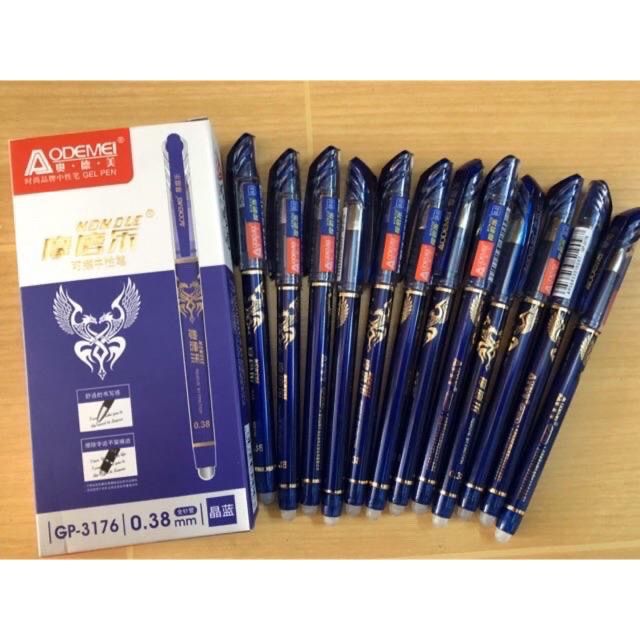Hộp 12 Cây Viết Gel Xóa Được Aodemei Gp-3176 - Mực xanh