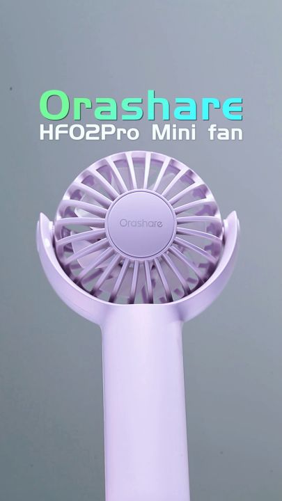 Orashare HF02 Pro Mini Fan Rechargeable 360°Rotatable Handheld Fan Portable Fan 3 Wind Speeds Super Handy and Lightweight Mini Portable Fan  With Mountaineering Buckle Design With Built in 1200mAh Battery Handheld Fan