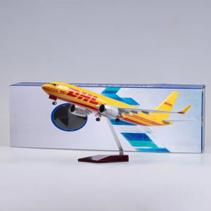 47cm DHL B737 Cargo Airplane Model Toy Kit Resin Model Plane with Stand And Wheel for Collections Displays or Adult Gift