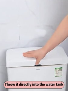 Toilet Cleaner Block Automatic Bowl Clean Tablet Anti‑Stain Deodorant Bacteriostatic Powerful Deep Cleaning Long‑Lasting For Bathroom Toilet Tank Use