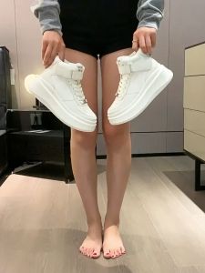 (FULLBOX) Giày Cao Cổ Nữ Thể Thao Sneaker Trắng Độn Đế Tăng Chiều Cao 8cm Da Cao Cấp Thời Trang Phong Cách Trẻ Trυng GIAYcocɑO8P P-7