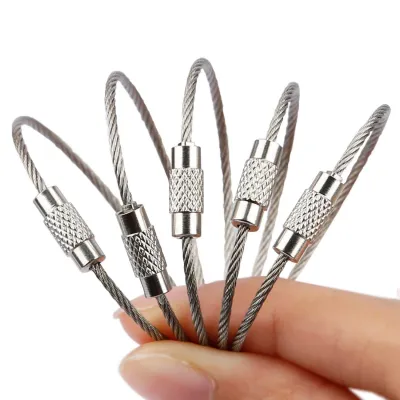 10 Chiếc 15CM EDC Đa Năng Bộ Móc Khóa Cắm Trại Ngoài Trời Dụng Cụ Dây Thép Không Gỉ 304 Dây Móc Khóa Bỏ Túi Đa Dụng Cụ Thiết Bị
