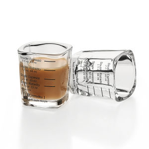 Set of 2 60ML Espresso Shot Glass Coffee Espresso Measuring Cup Liquid Measuring Shot Glass Cup