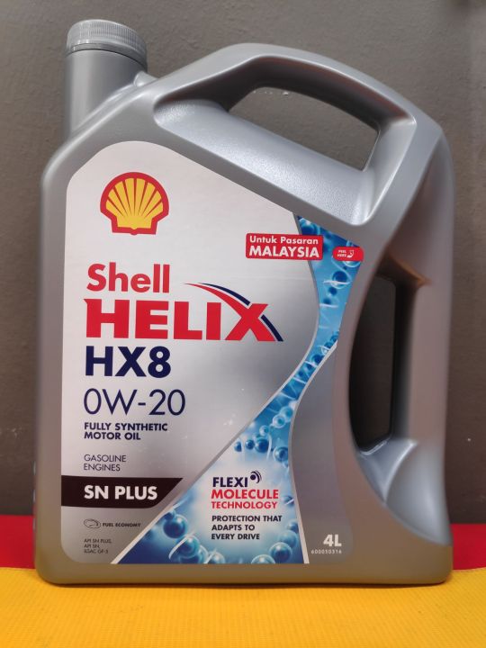 Shell Lubricant Oil (BUY 3 FREE 1) Helix HX8 0W-20 (4L) - Minyak Hitam ...