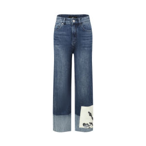 Patched Banana Jeans Trousers