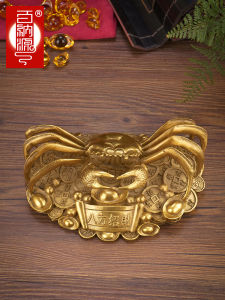 Benayuan Pure Brass Crab Decoration Copper Crab General Financial Windfall Tea Ornaments Living Room Home Store Decoration Brass