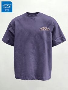 Jeanswest | Áo Thun Nam Cotton Suông Màu Tím