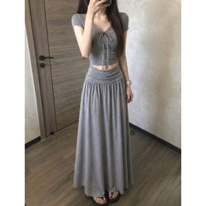 HUAYILING | Elegant Short-sleeve Cinched Waist Dress