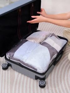 Portable Storage Bag 3pcs Set Waterproof Travel Duffle Bag Large Capacity Suitcase Organizer Bags with Zipper Travel Business Trip Storage Clothes Essential Helper