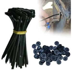 ไนลอน Universal Cable Tie Buckle รอบหัว Tie รถพลาสติก Rivets สําหรับรถซ่อมทุกวัน