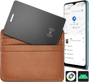 Wallet Tracker Card Rechargeable Thin Finder Works With Google Find Hub (Android Only)Item Locator For Luggage Tags Passports