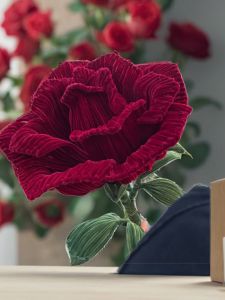 Large 1.6m Artificial Rose Flowers Handmade Sunflower Bouquet for Valentines Day Gift for Girlfriend Creative DIY Toy