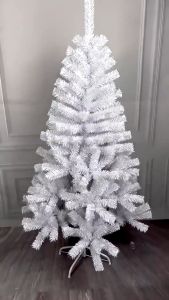 Artificial Christmas Tree White And Green With Metal Stand PVC Xmas Trees Snow Christmas Tree home decoration 4ft to 8ft
