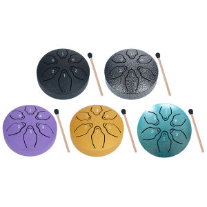 3 Inches 6 Notes Rain Drums for Outside Mini Handpan Drums for Yoga
