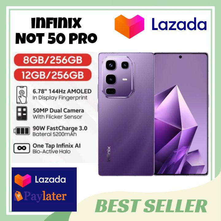 infinix Not 50 pro NFC Ram 16+256 GB (layar Amoled 6,78 in) kamera 50+32 MP wireless charger  garansi resmi infinix 1 tahun (imei twrdaftar)