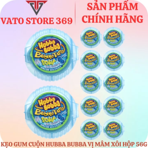 Kẹo gum cuộn HUBBA BUBBA vị mâm xôi hộp 56.7g