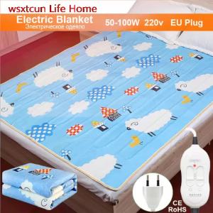 220V Electric Heating Blanket Automatic Thermostat Double Body Warmer Bed Mattress Electric Heated Cars Mat Heater