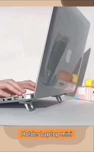 Stand Holder Laptop / Notebook Tablet Penyangga 2 Pcs Portable Mini Bahan Aluminum Alloy